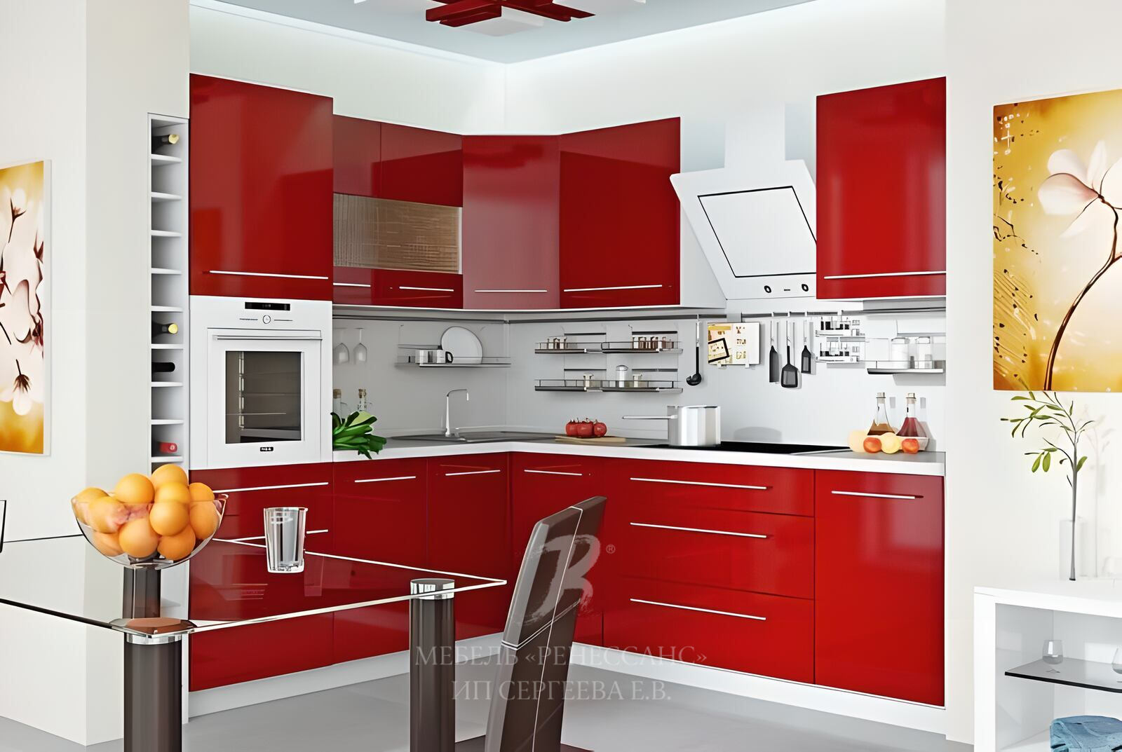 Купить кухню дизайн. Красивые кухонные гарнитуры. Красный кухонный гарнитур. Красные кухни. Интерьер угловой кухни.